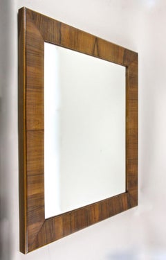 Specchio da parete in legno di noce Biedermeier del XIX secolo, Austria 1840 ca.