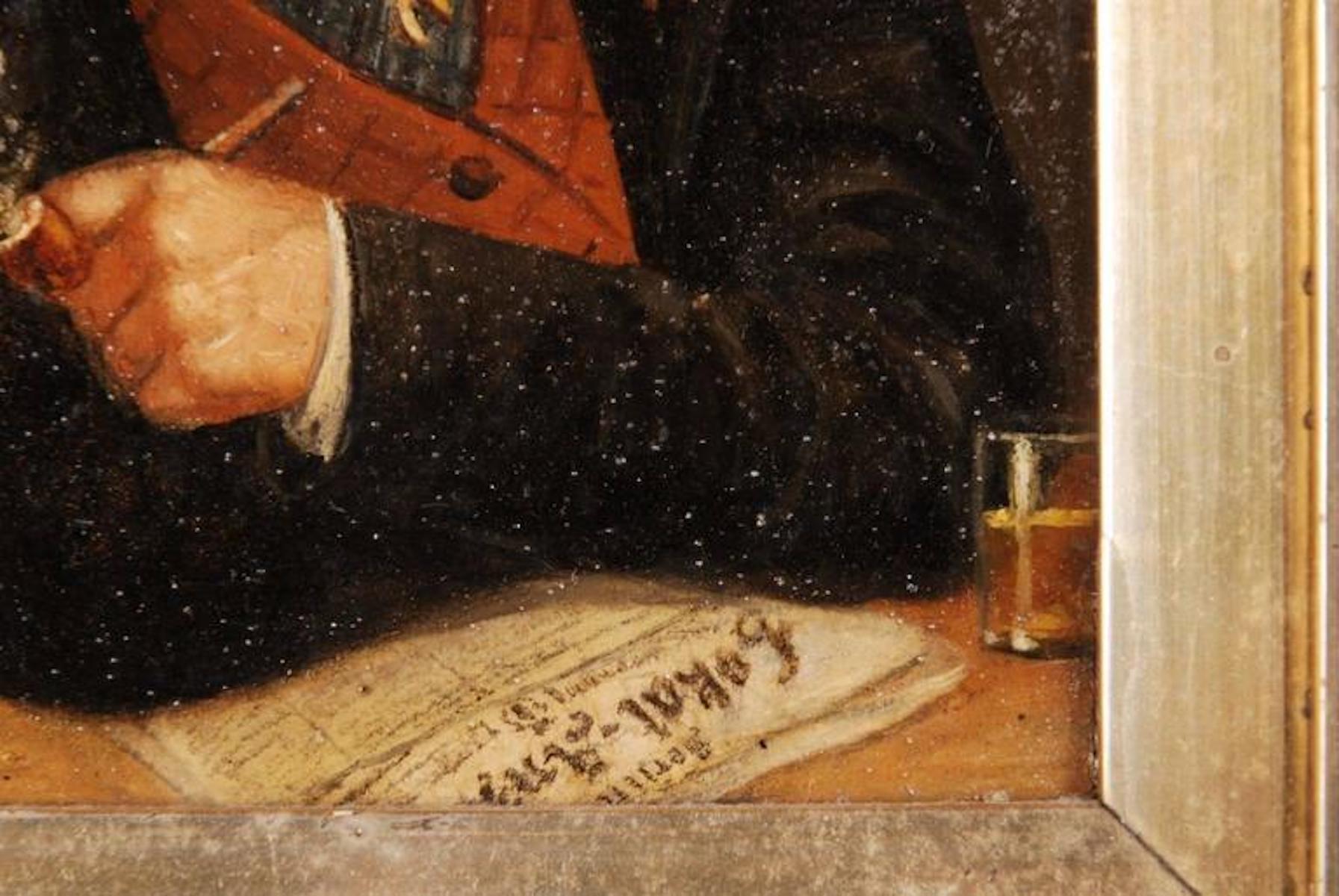 Biedermeier-Ölgemälde des 19. Jahrhunderts von Alex Hoenig im Angebot 2