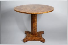 19th Century Biedermeier Pedestal Table. Austria, c. 1830.