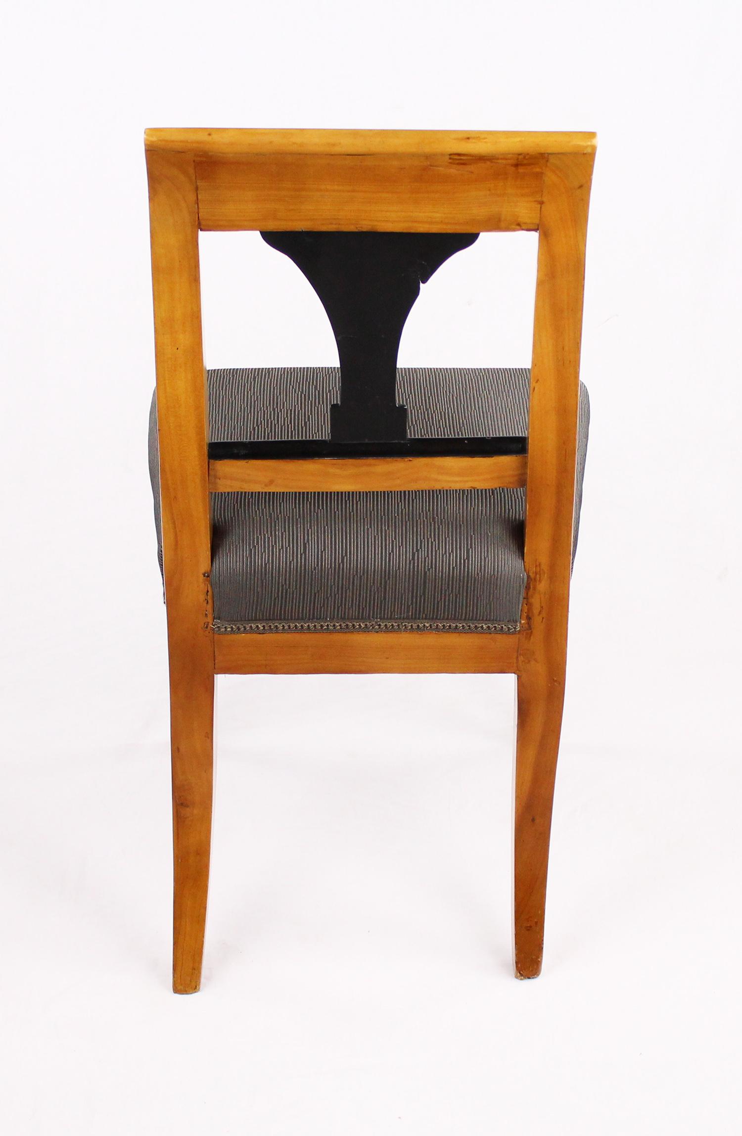 19th Century Biedermeier Period Chair, Cherrywood, circa 1820 For Sale 2