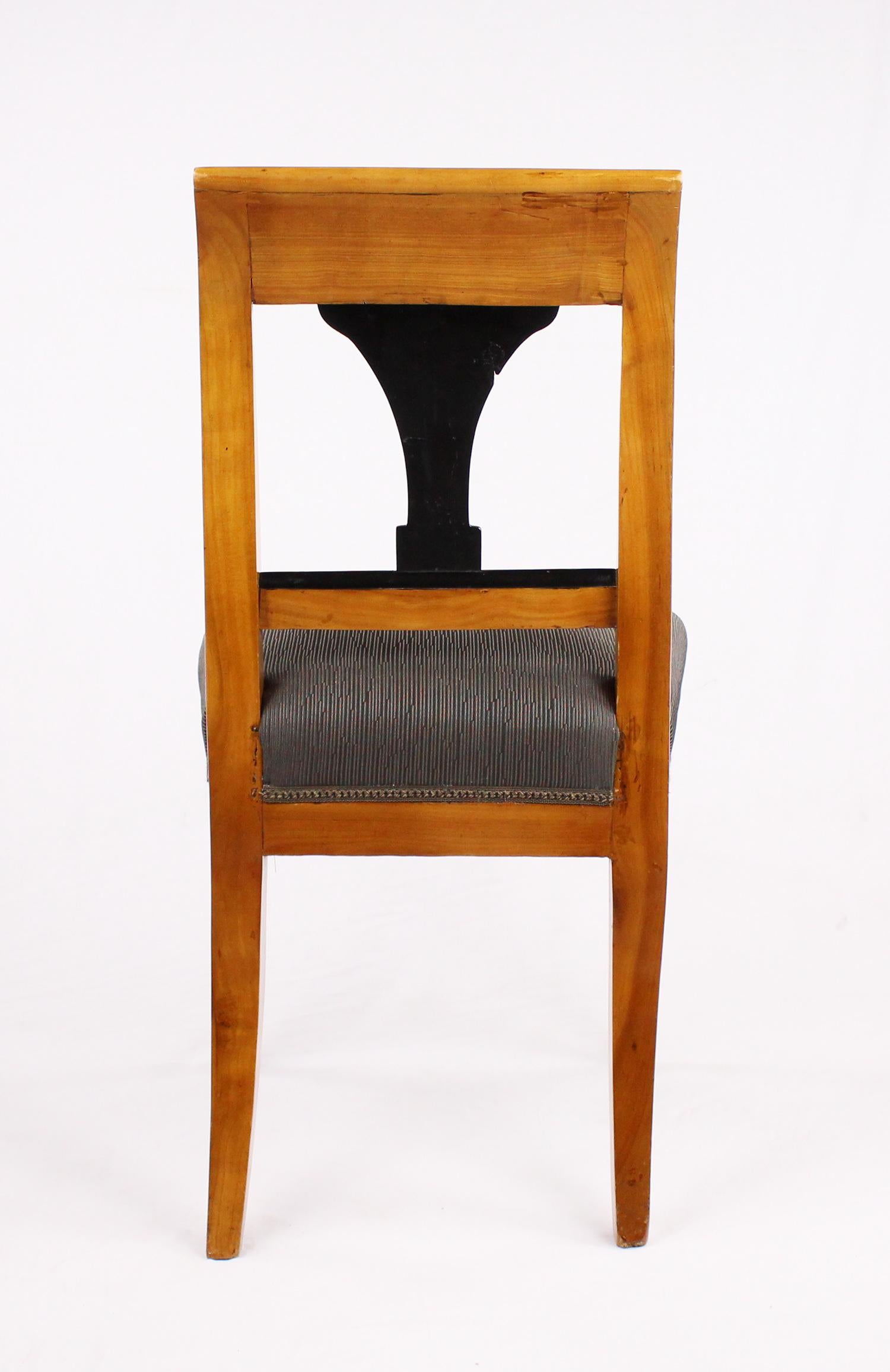 19th Century Biedermeier Period Chair, Cherrywood, circa 1820 For Sale 3