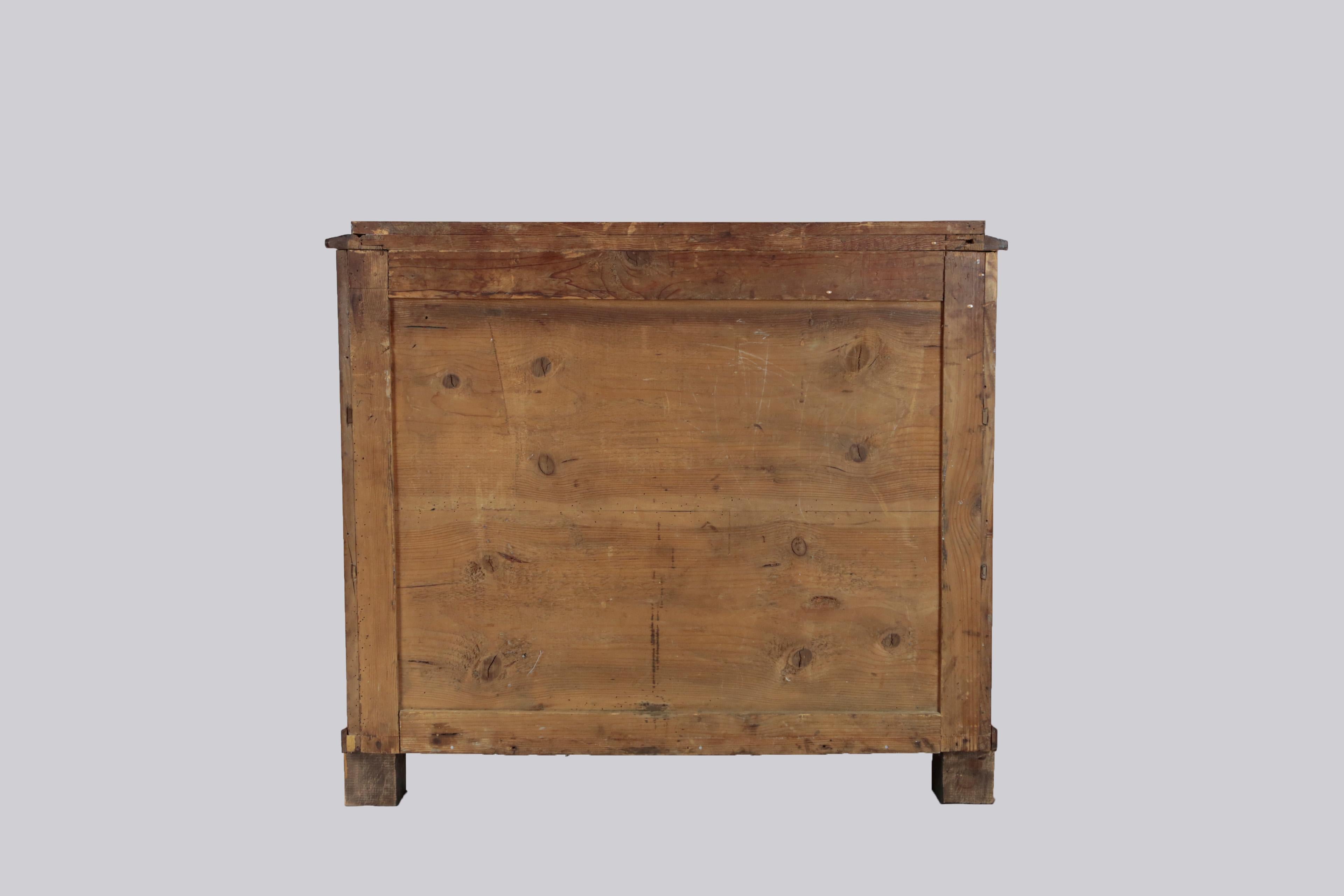 Early 19th Century 19th Century Biedermeier Period Chest of Drawers, Cherry Tree, 1820-1830, Brown For Sale