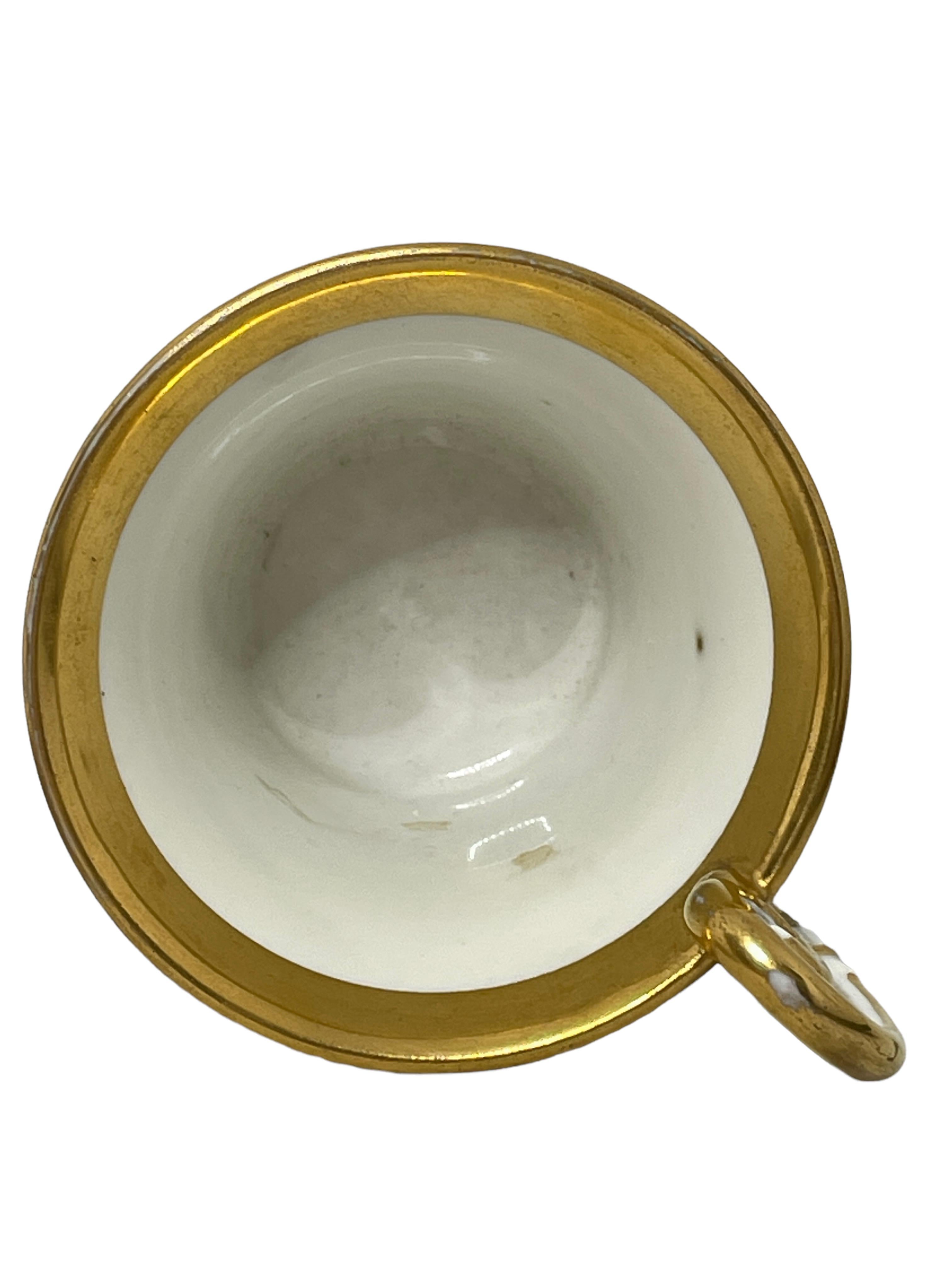 19th Century Biedermeier Period Topographical Porcelain Cup and Saucer For Sale 2
