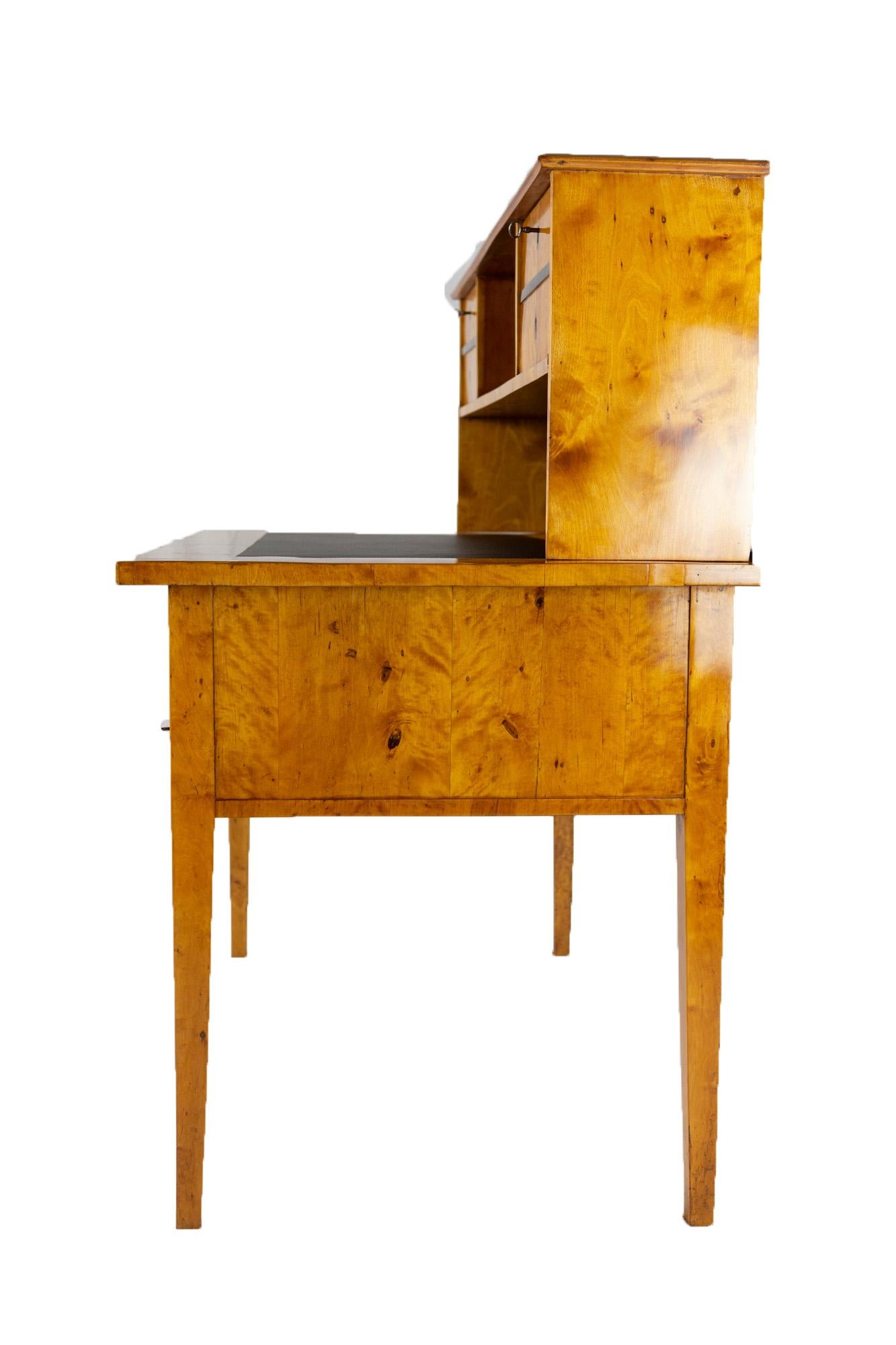 19th Century Biedermeier Period Writing Desk Secretary Birch, 1820-1930, Germany For Sale 1