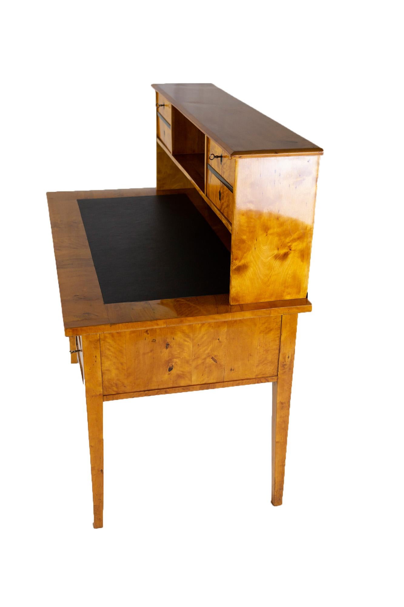 19th Century Biedermeier Period Writing Desk Secretary Birch, 1820-1930, Germany For Sale 3