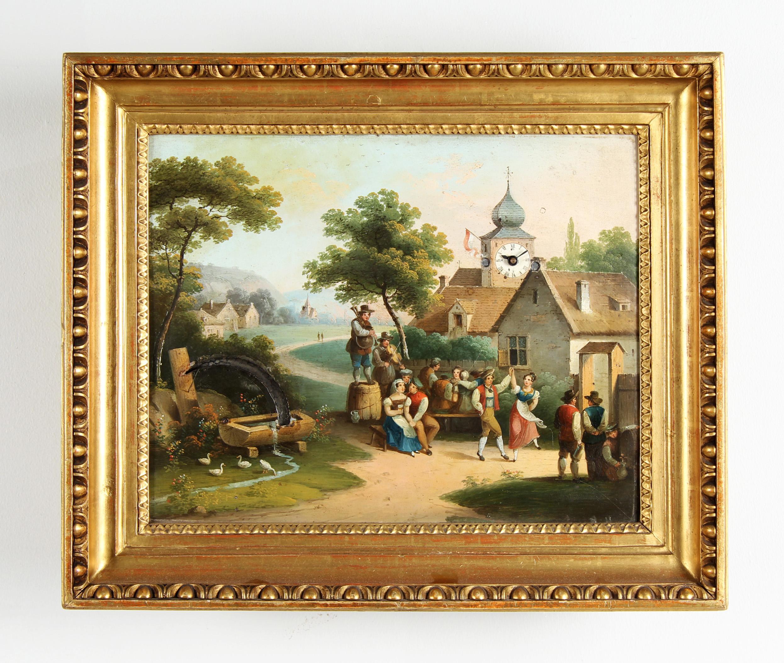Ferro Orologio da tavolo Biedermeier del XIX secolo, Austria, circa 1830 in vendita
