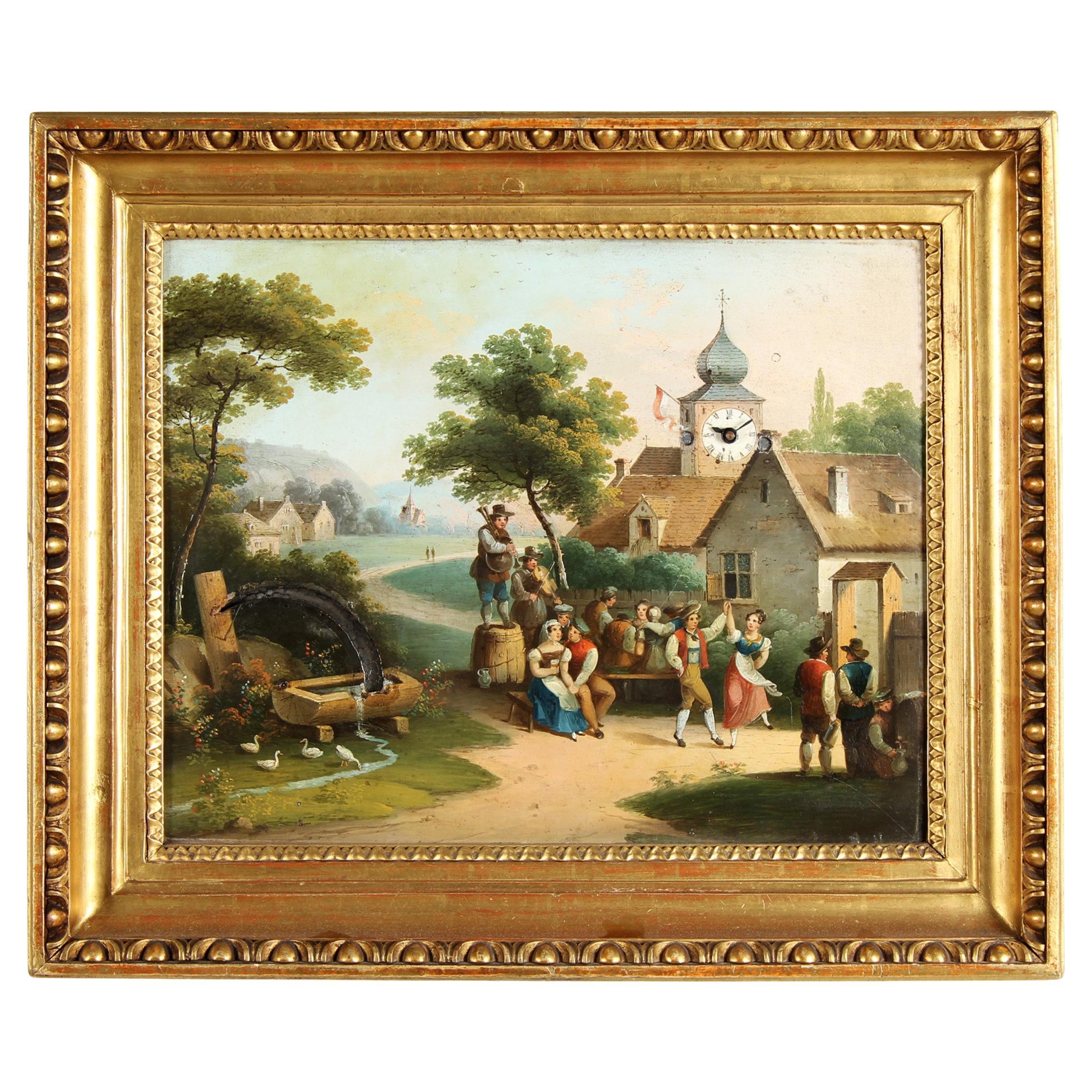 Orologio da tavolo Biedermeier del XIX secolo, Austria, circa 1830