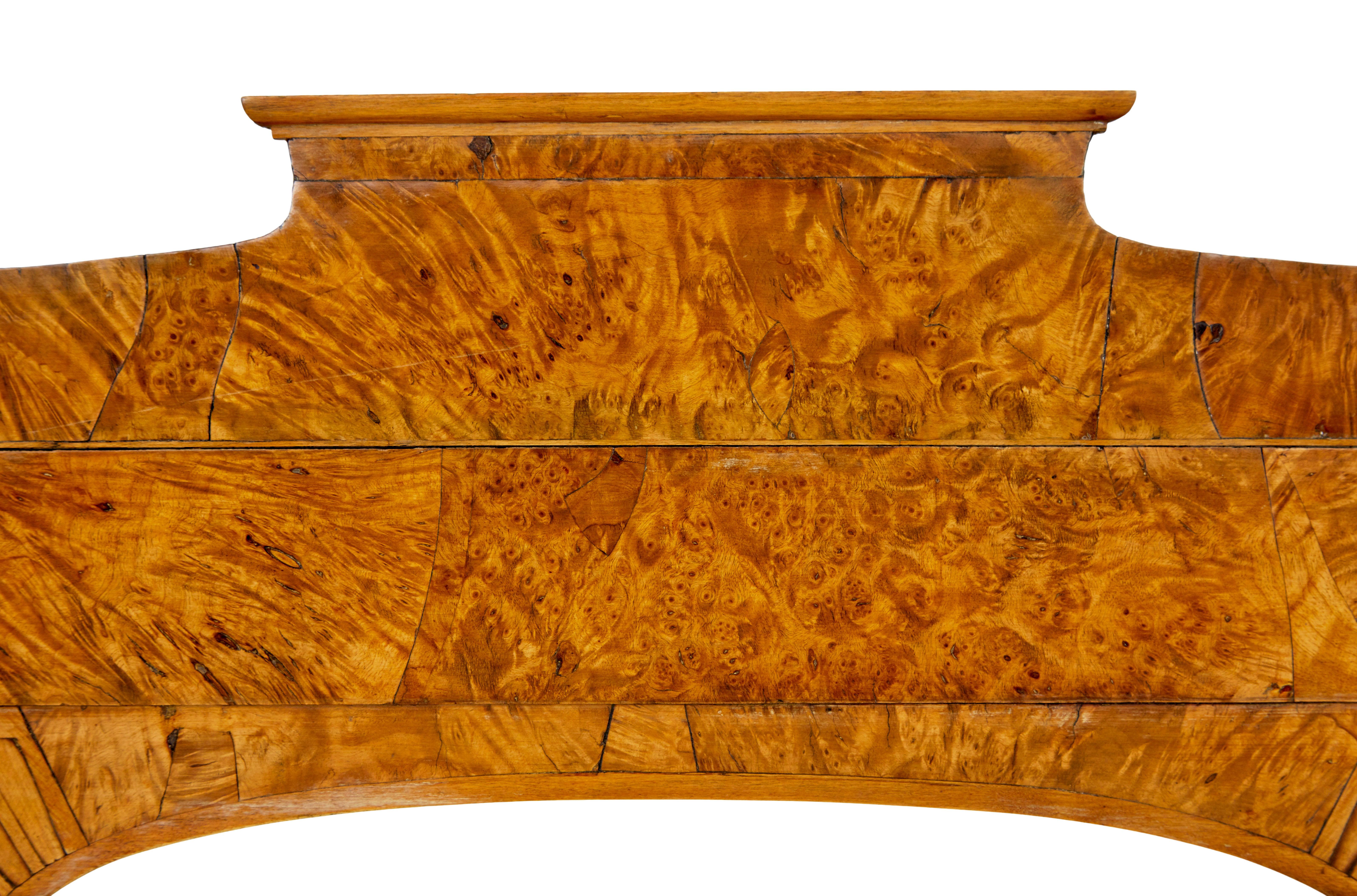 Swedish 19th century Biedermeier root birch mantle mirror For Sale