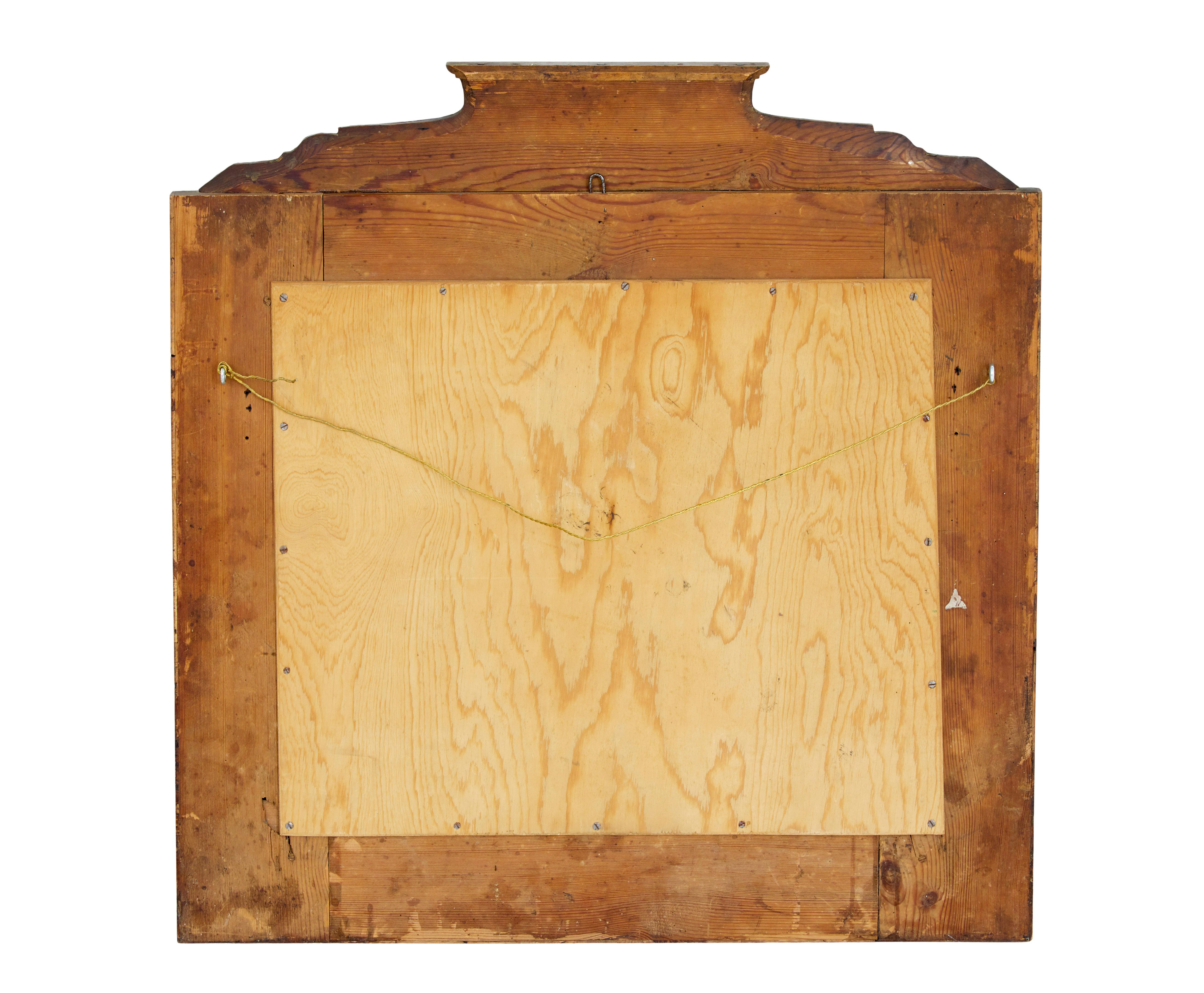 19th century Biedermeier root birch mantle mirror In Good Condition For Sale In Debenham, Suffolk