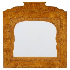 19th century Biedermeier root birch mantle mirror