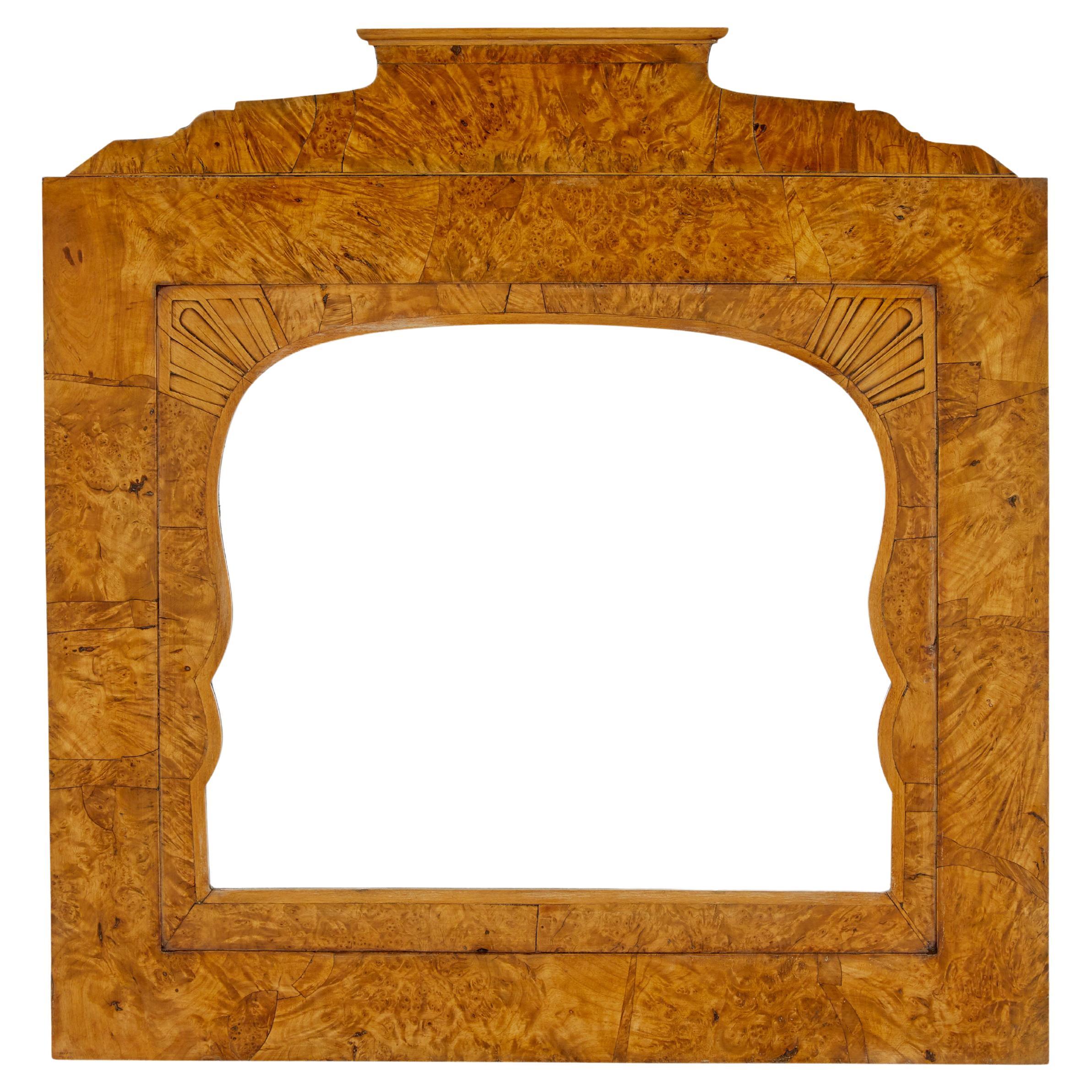 19th century Biedermeier root birch mantle mirror For Sale