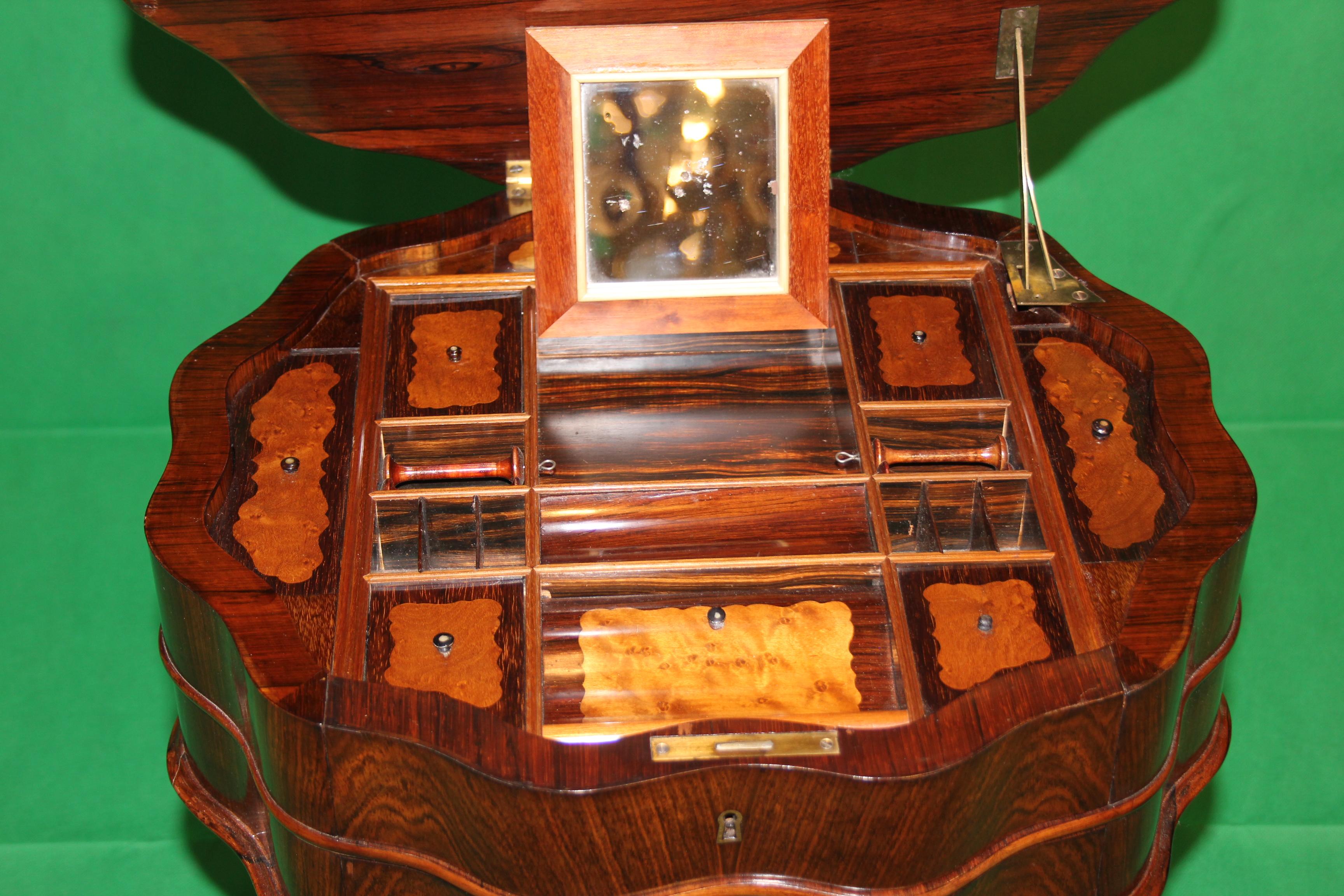 19th Century Biedermeier Rosewood Work Table, 1830s 2