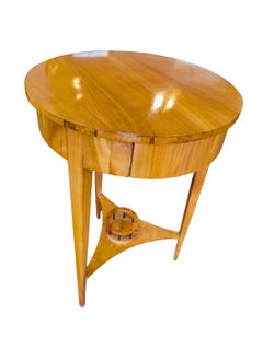 19th Century Biedermeier Round Cherrywood Side Table, circa 1825
