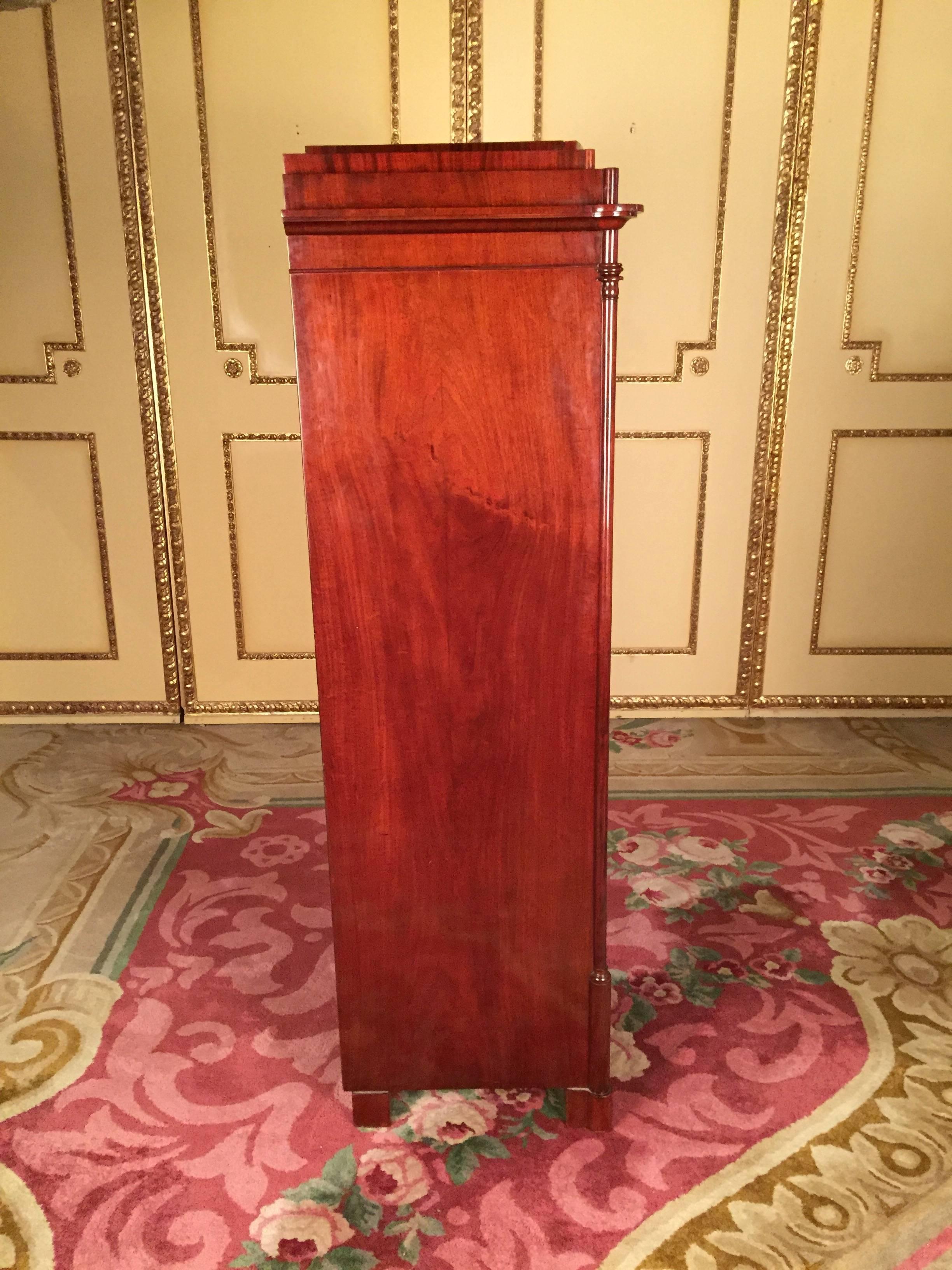 19th Century Biedermeier Secretary Mahogany, 1835 For Sale 4