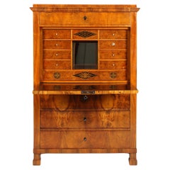 Used 19th Century Biedermeier Secretary, Walnut, Austria, circa 1825