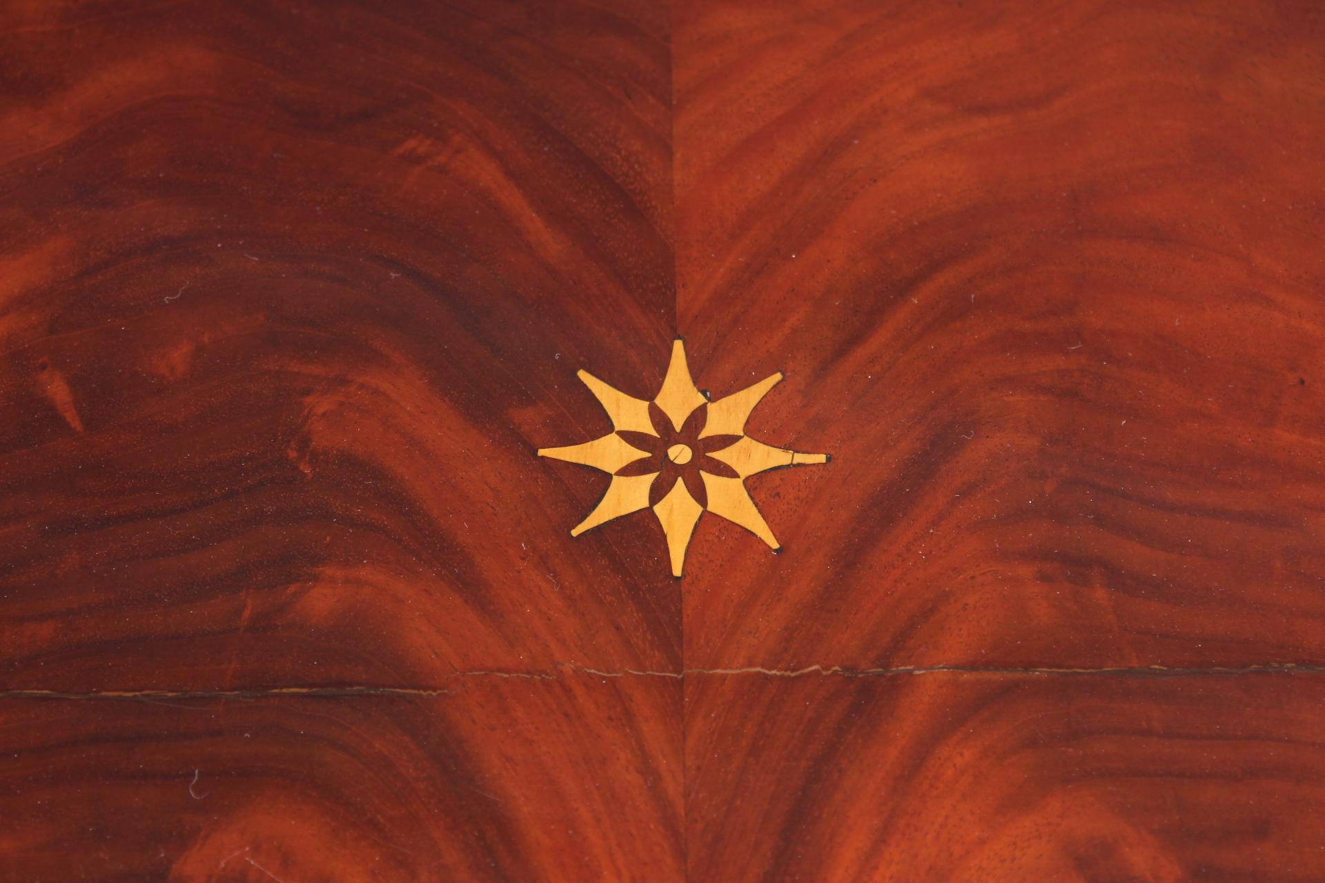19th Century Biedermeier Sewing or Jewelry Box, Mahogany with Maple Inlays 2