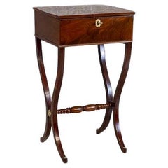 Antique 19th Century Biedermeier Sewing Table