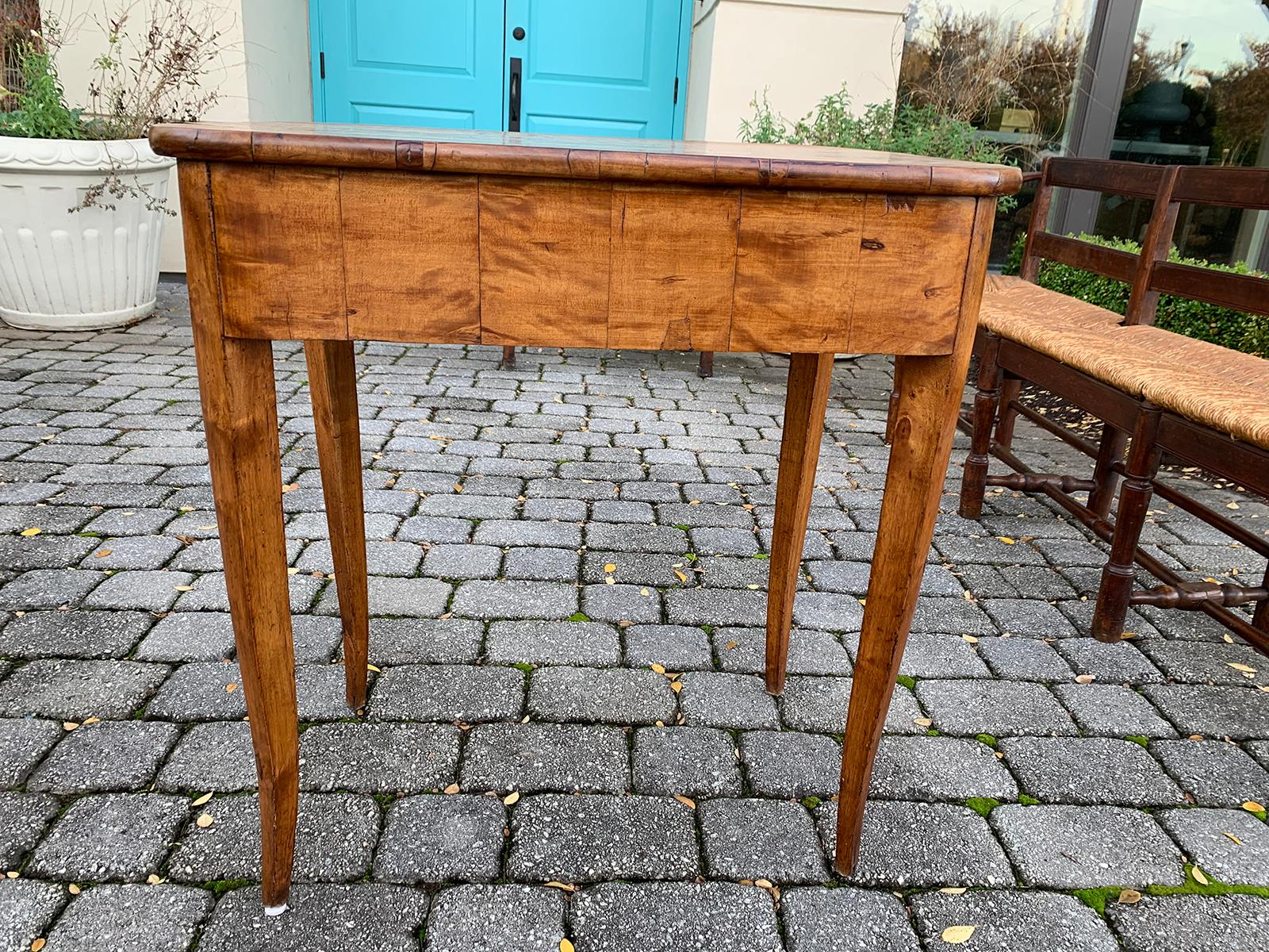 19th Century Biedermeier Side Table, Single Drawer 9