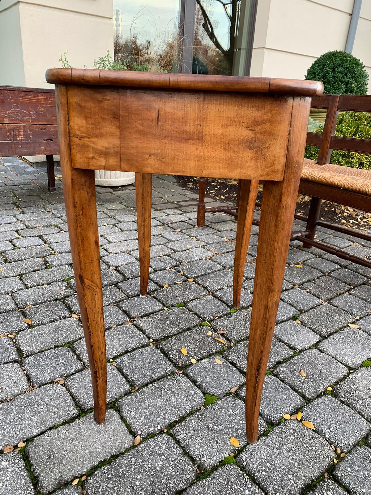 19th Century Biedermeier Side Table, Single Drawer 1