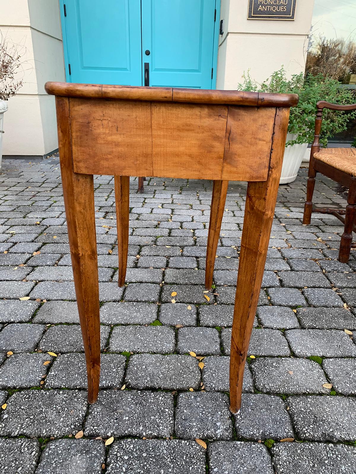 19th Century Biedermeier Side Table, Single Drawer 2