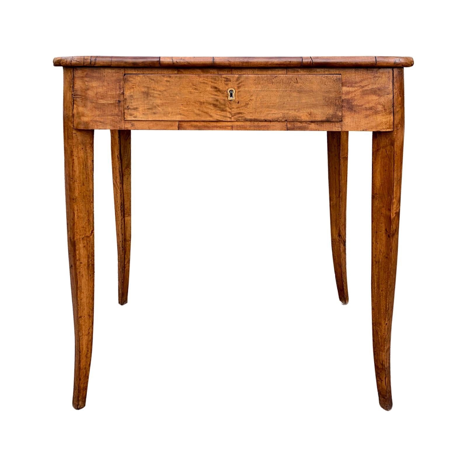 19th Century Biedermeier Side Table, Single Drawer