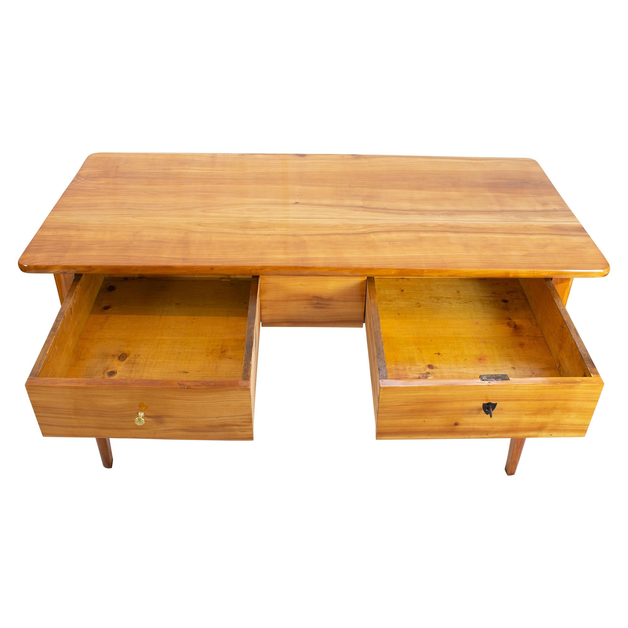 German 19th Century Biedermeier Solid Cherrywood Table For Sale