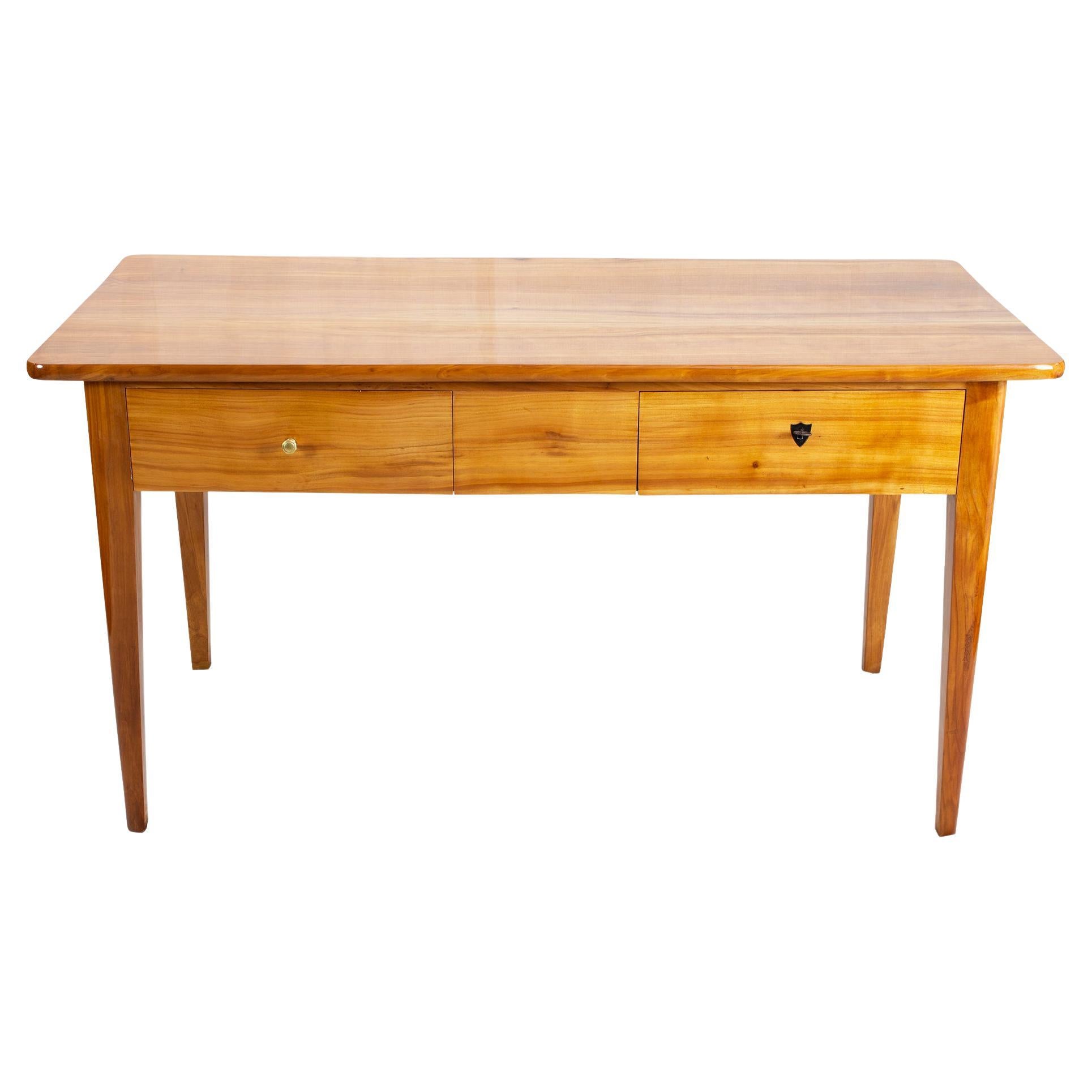 19th Century Biedermeier Solid Cherrywood Table