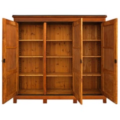 19th century Biedermeier st. Maple and ebonized Fruitwood armoire
