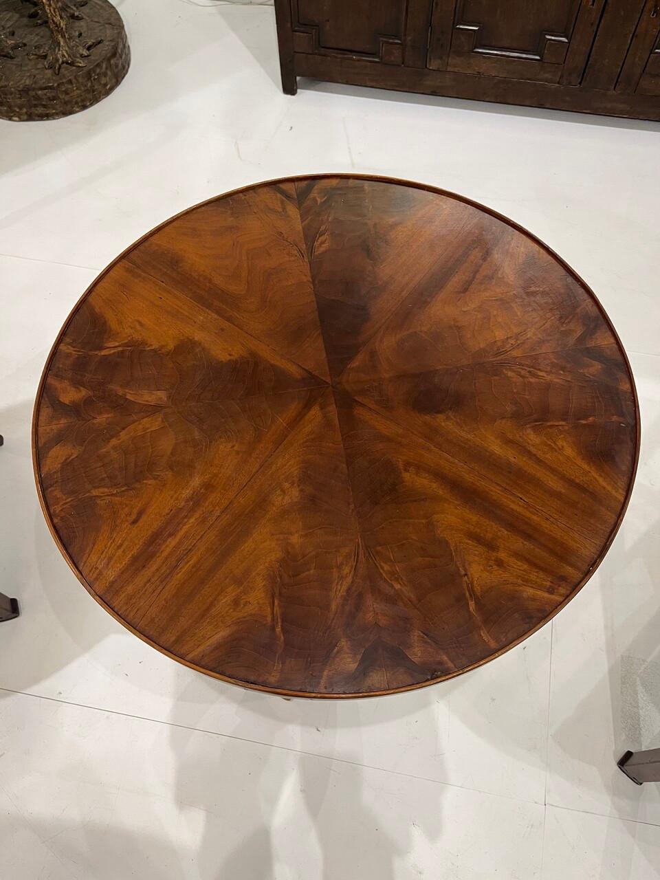 English 19th Century Biedermeier Style Drum Table For Sale