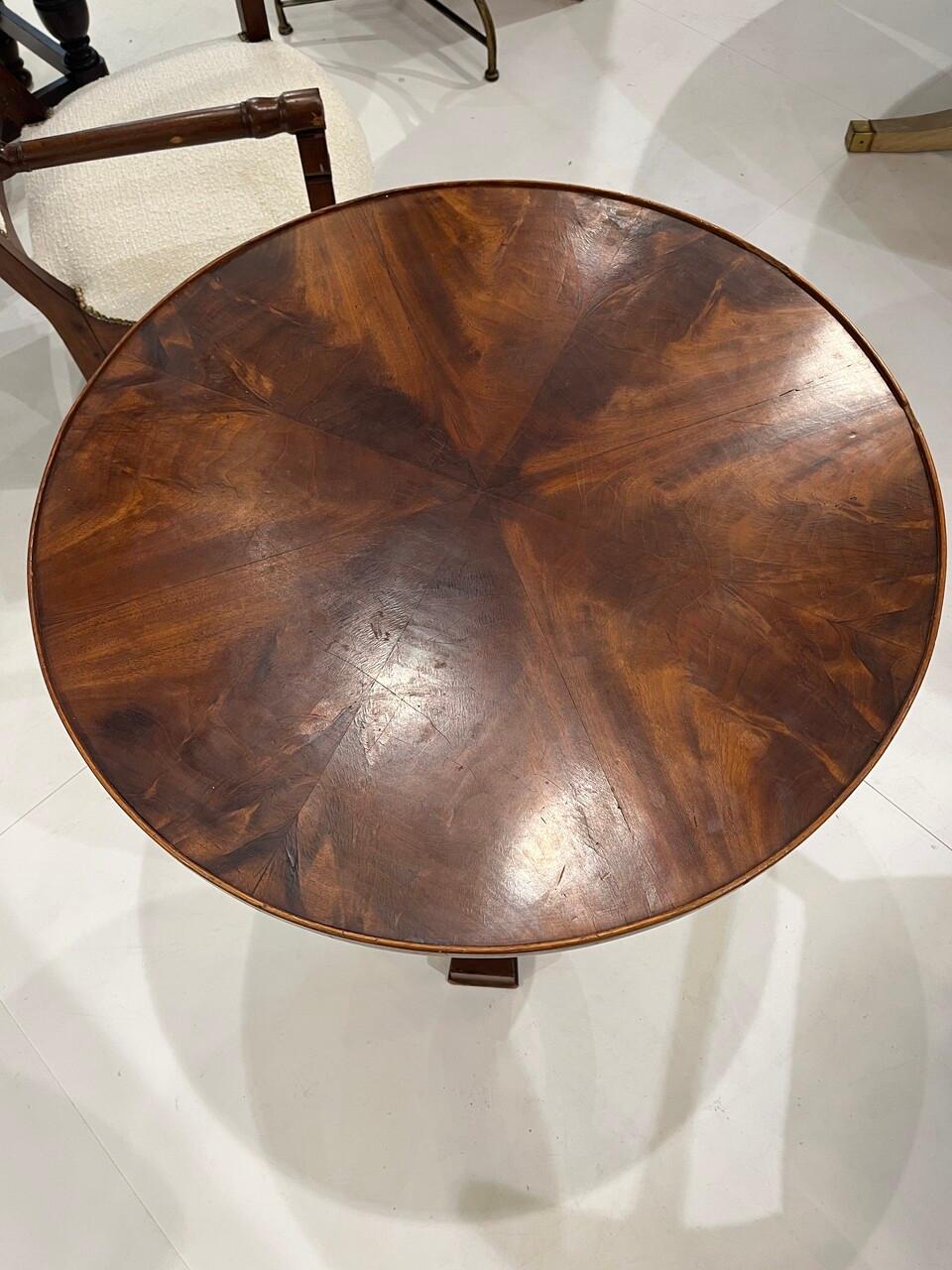 19th Century Biedermeier Style Drum Table In Good Condition For Sale In Houston, TX