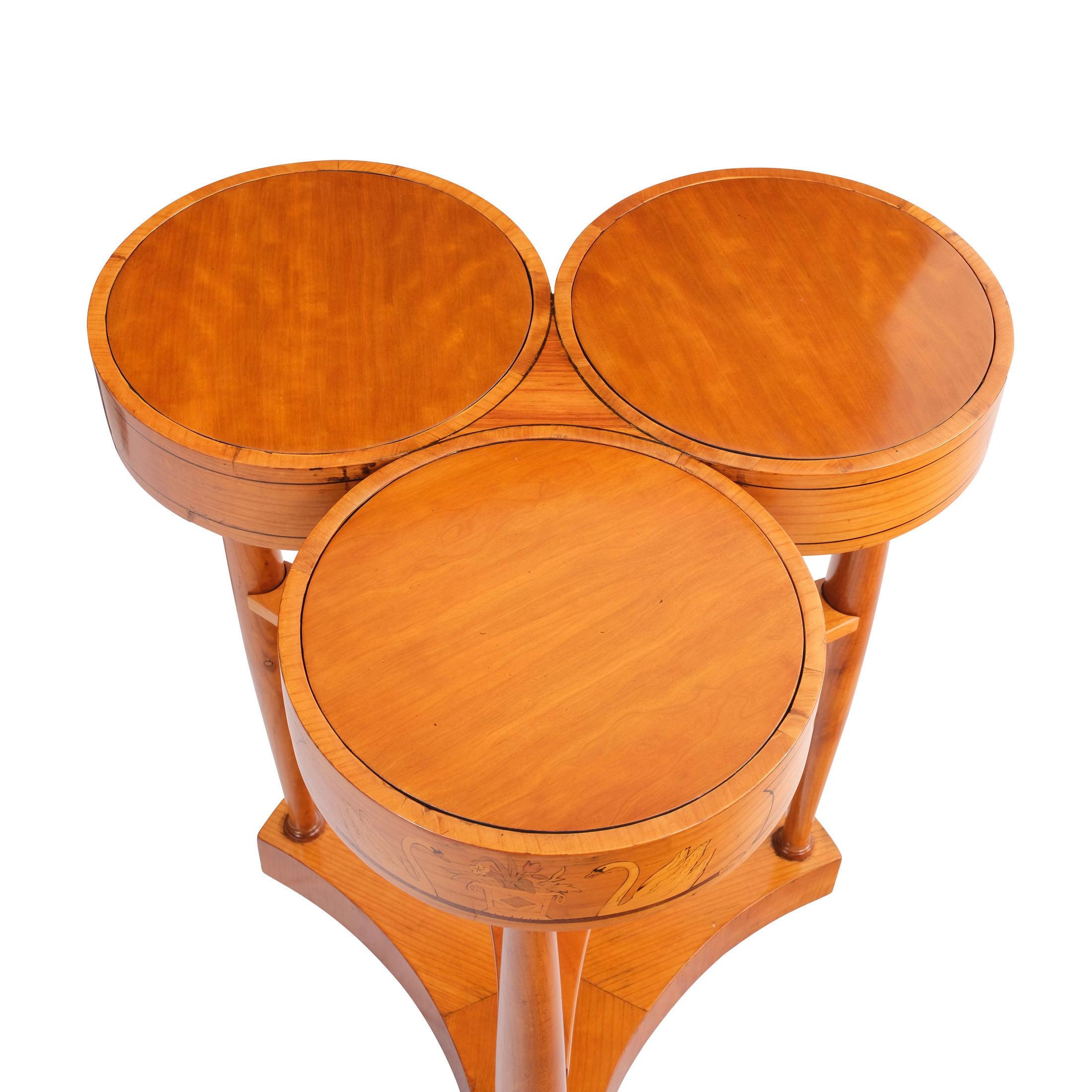 German 19th Century Biedermeier Style Jardinière Side Table Swan For Sale