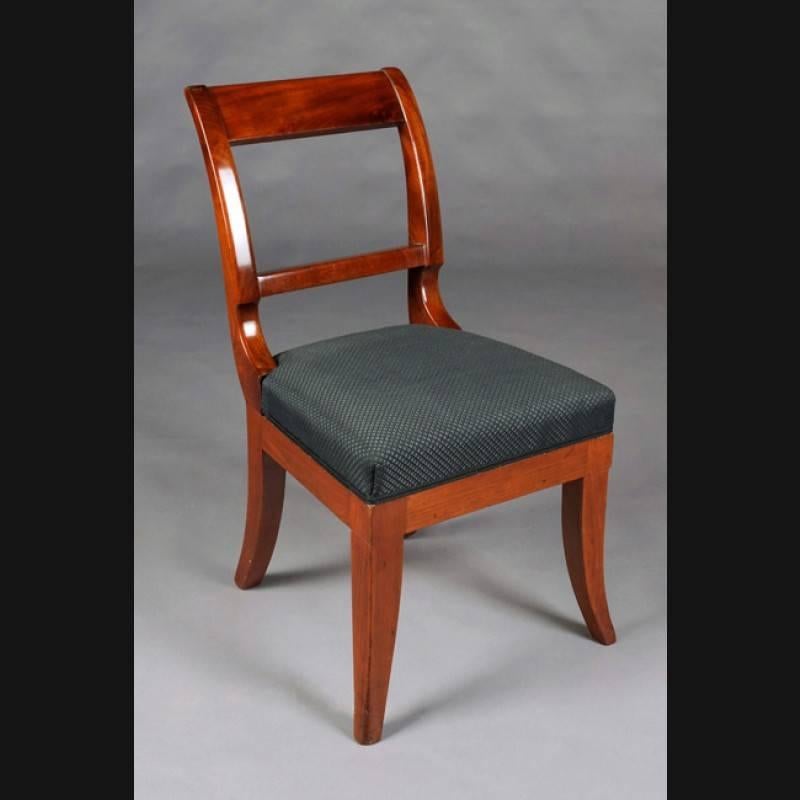 German 19th Century Biedermeier Style Mahogany Chair For Sale
