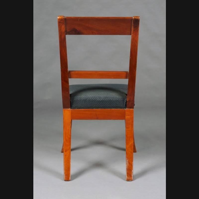 Wood 19th Century Biedermeier Style Mahogany Chair For Sale