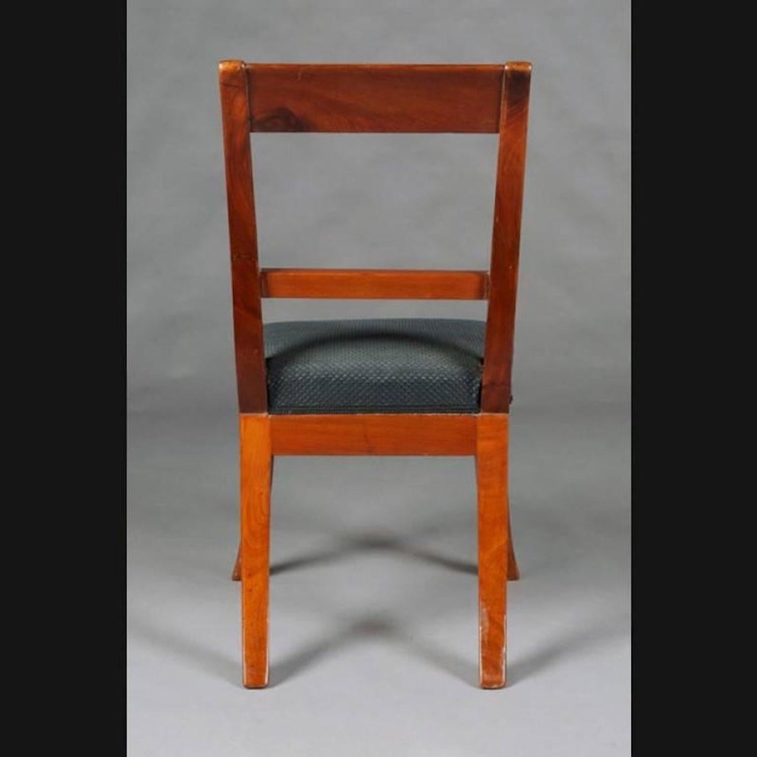 Legno Sedia in mogano stile Biedermeier del XIX secolo in vendita