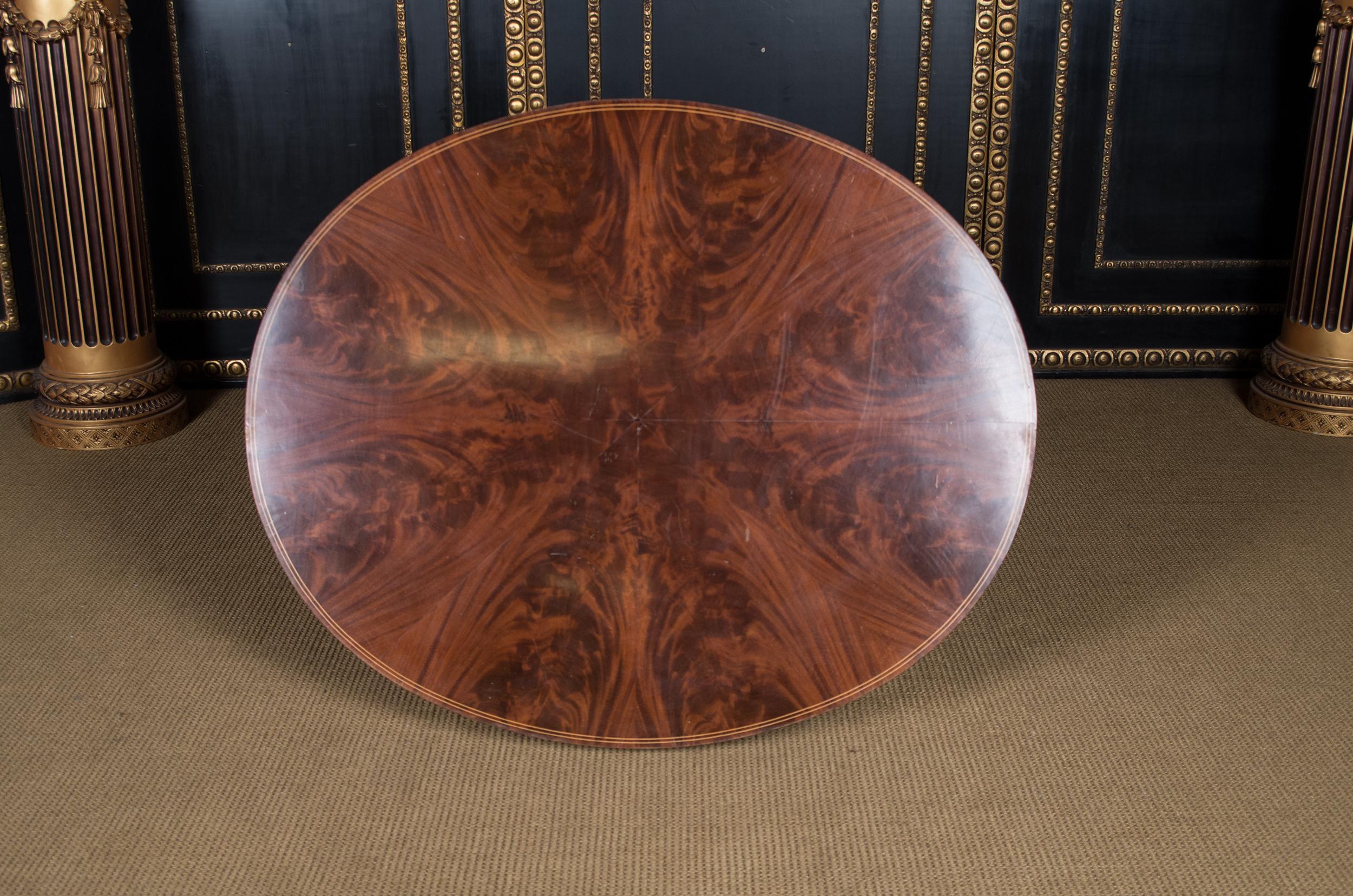 19th Century Biedermeier Style Mahogany Table Oval  3