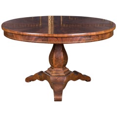 19th Century Biedermeier Style Mahogany Table Oval 