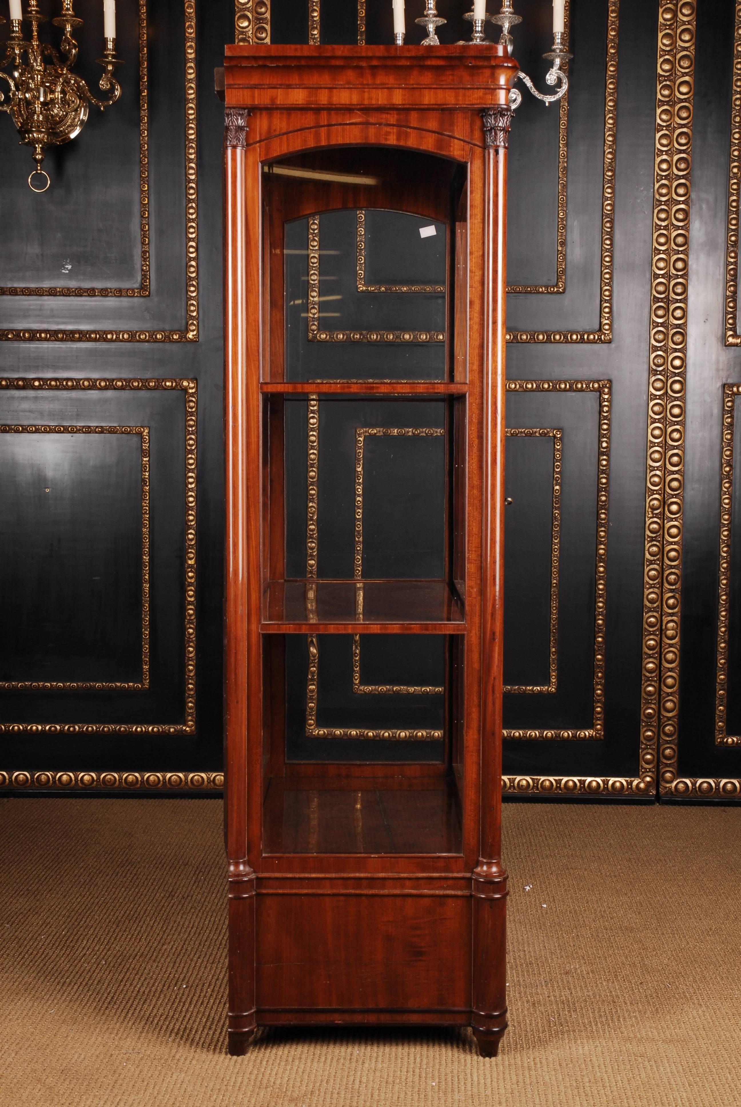 19th Century Biedermeier Style Three-Sided Glazed Vitrine For Sale 3