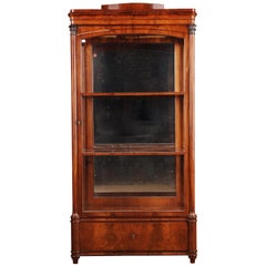 19th Century Biedermeier Style Three-Sided Glazed Vitrine