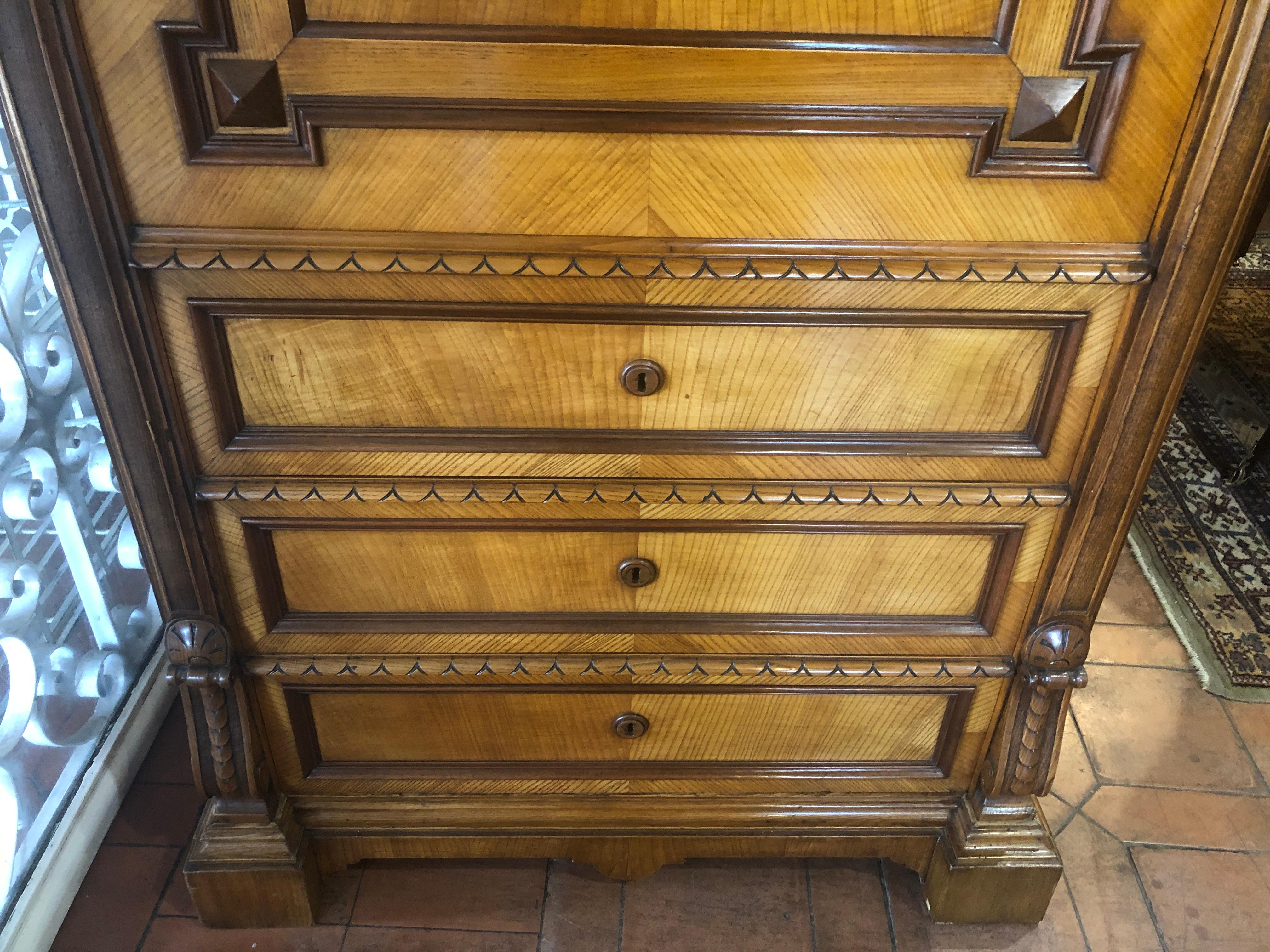 19th Century Biedermeier Sweden Secretaire, 1870s In Good Condition For Sale In Roma, RM