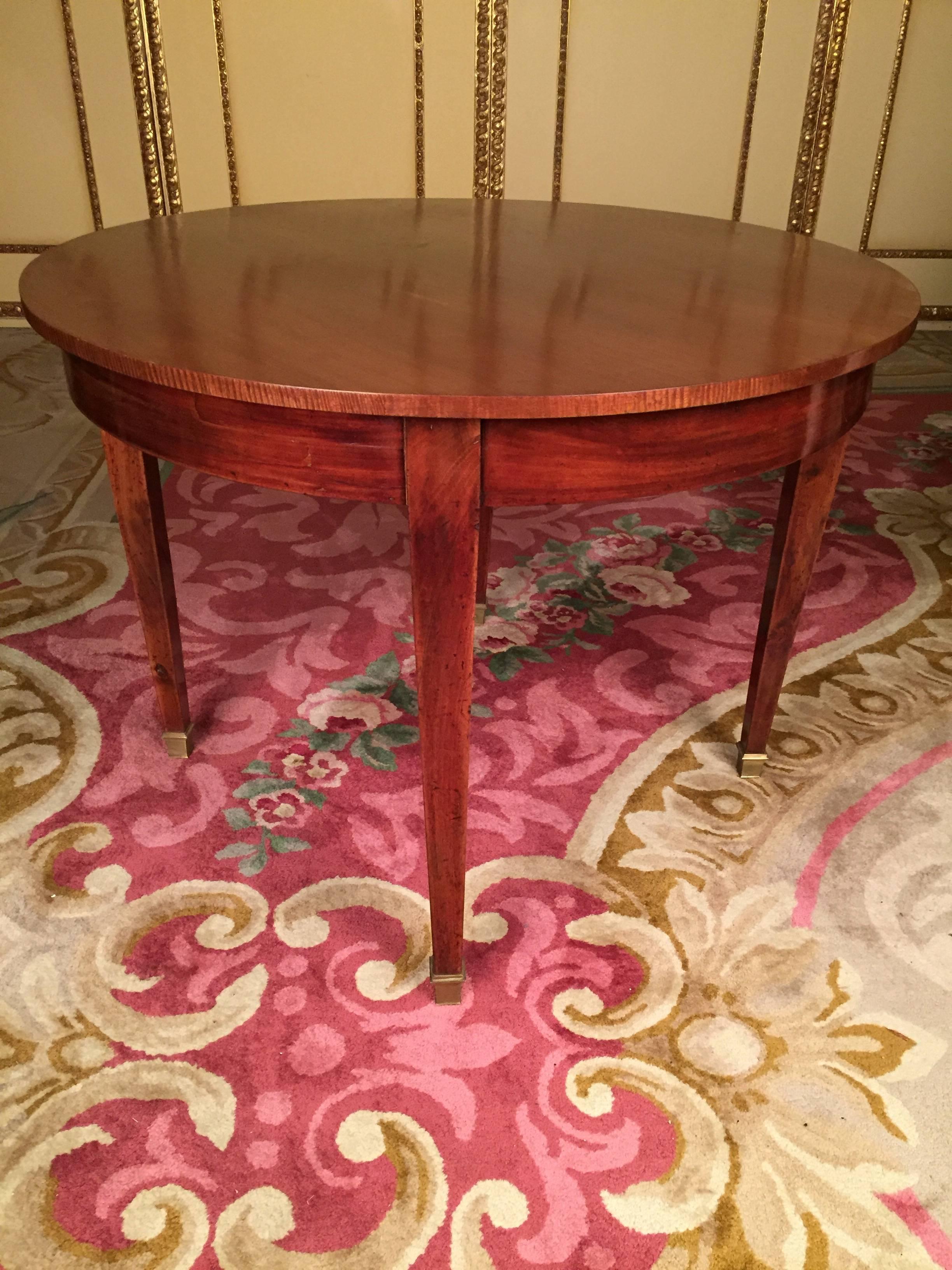 Stained 19th Century Biedermeier Table Mahogany For Sale