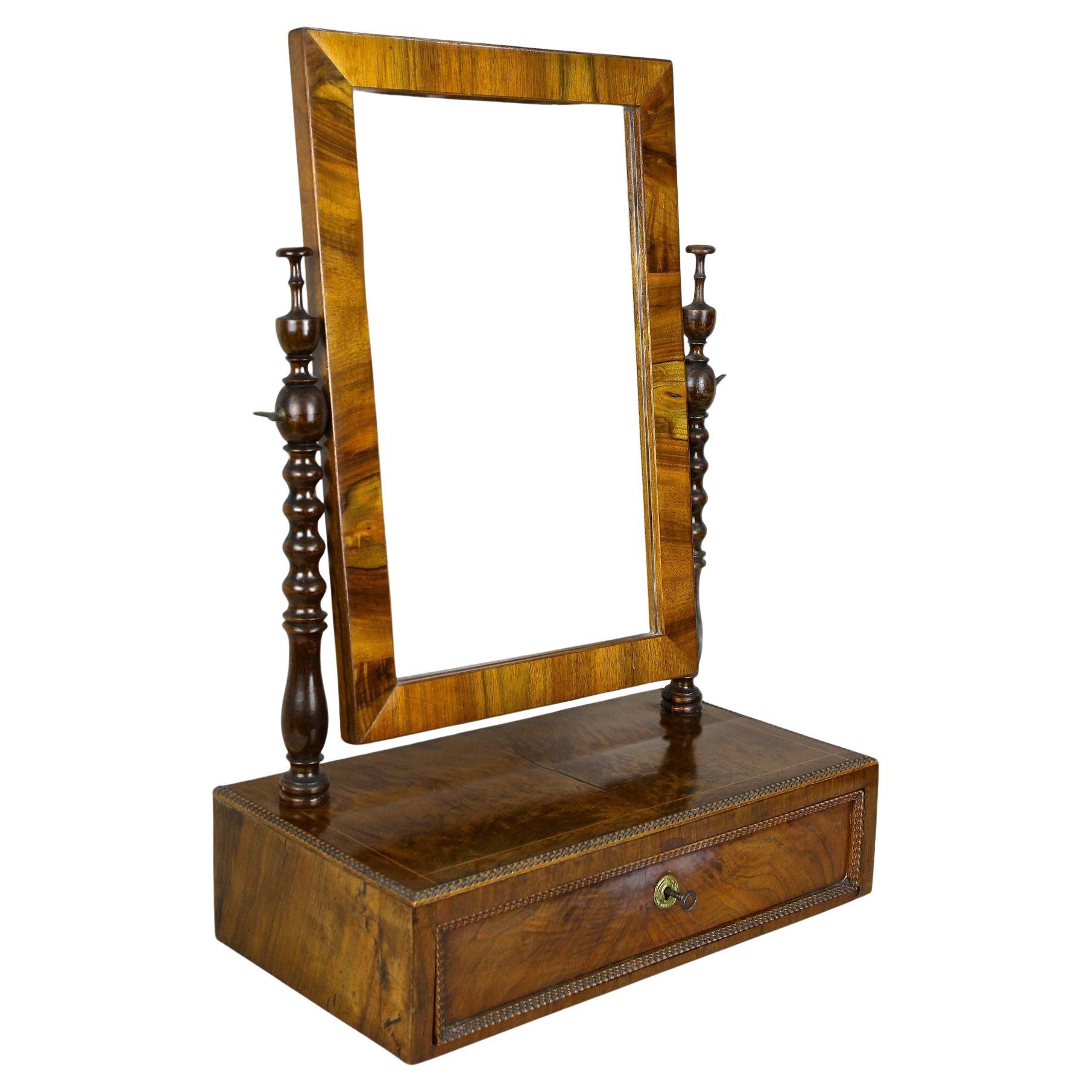 19th Century Biedermeier Table Top Vanity Table With Drawer, Austria ca. 1850