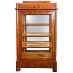 19th Century Biedermeier Vitrine, Three Sides Glass