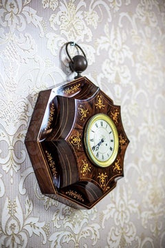 Wall Clock in the Biedermeier Style, 19th Century