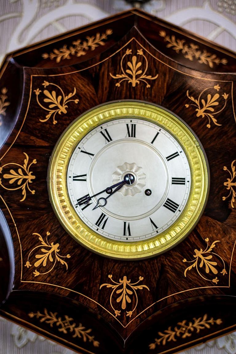 European 19th Century Biedermeier Wall Clock For Sale