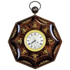 Horloge murale Biedermeier du XIXe siècle