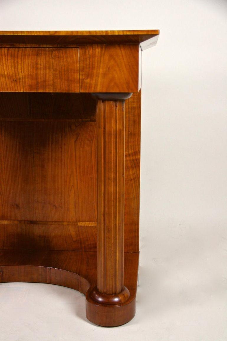 19th Century Biedermeier Wall Console/ Side Table, Cherrywood, AT circa 1860 For Sale 6