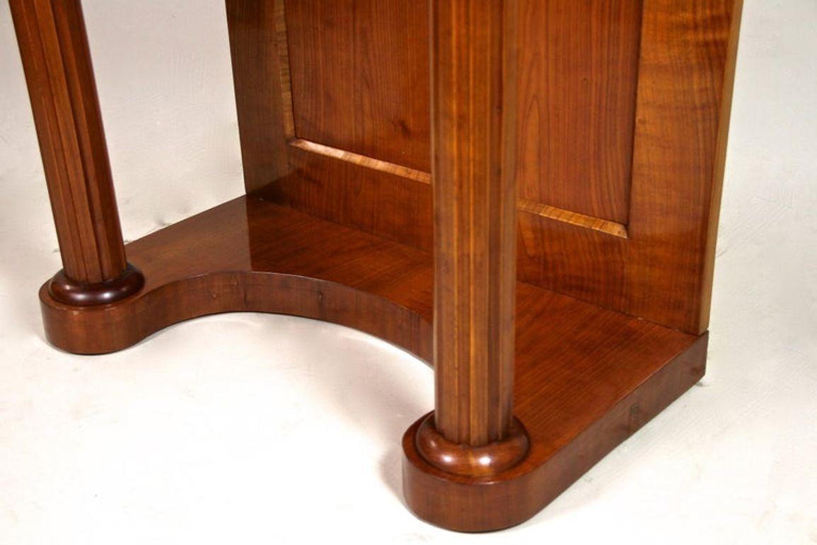 19th Century Biedermeier Wall Console/ Side Table, Cherrywood, AT circa 1860 For Sale 10