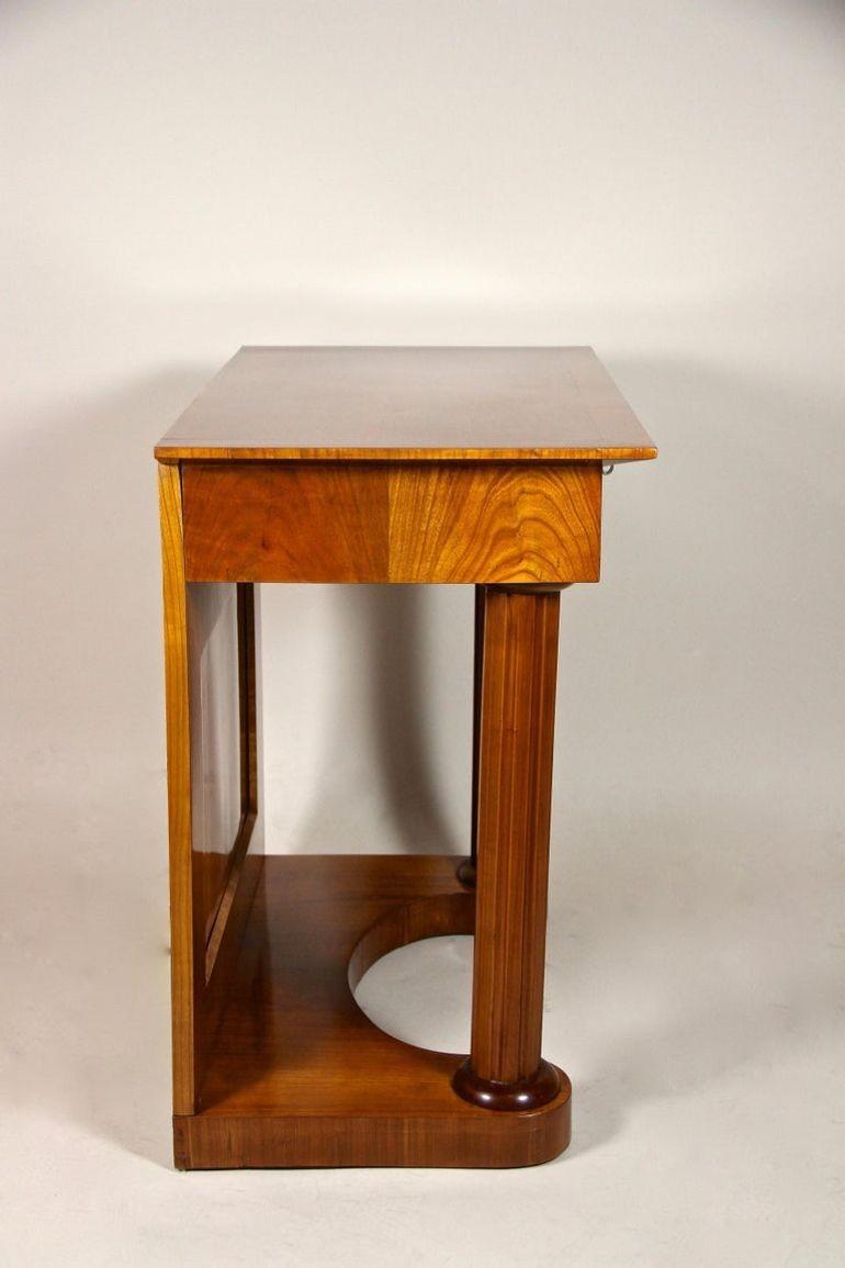 19th Century Biedermeier Wall Console/ Side Table, Cherrywood, AT circa 1860 For Sale 13