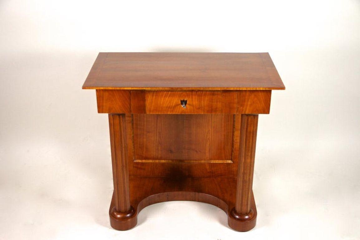 Austrian 19th Century Biedermeier Wall Console/ Side Table, Cherrywood, AT circa 1860 For Sale