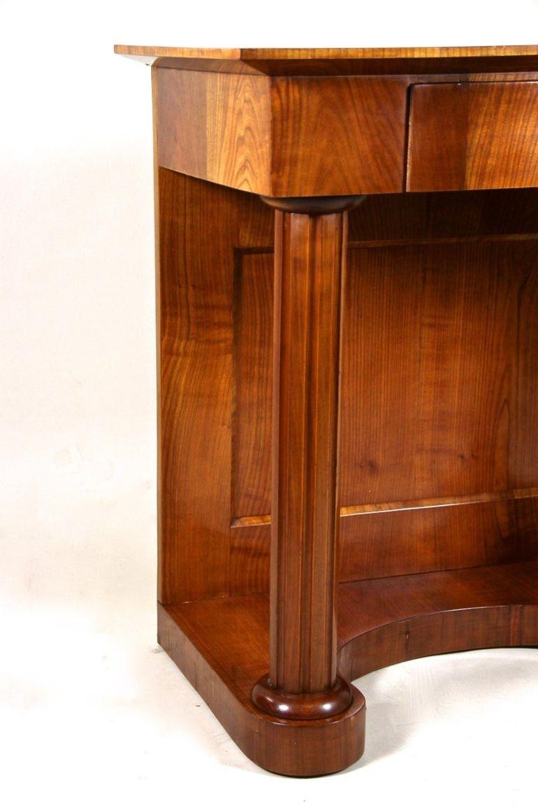 19th Century Biedermeier Wall Console/ Side Table, Cherrywood, AT circa 1860 For Sale 2